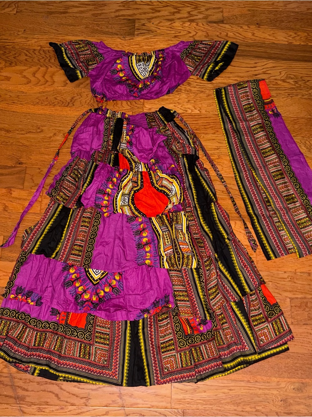Purple African print set